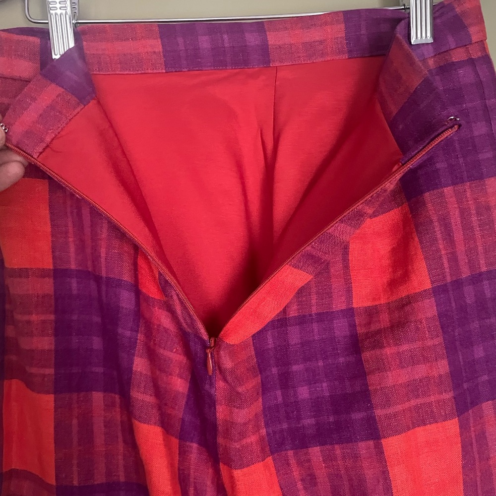 🎅🏻NWT Anthropologie 100% Linen Eva Franco  Midi pencil skirt Sz 6 - Picture 3 of 6